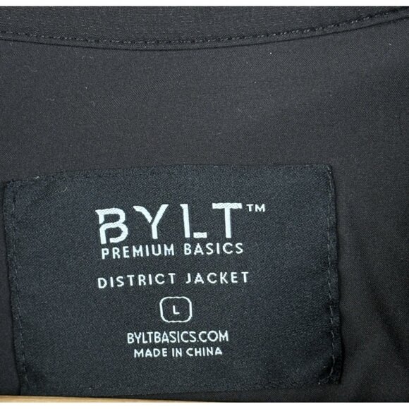 BYLT Premium Basics District Jacket Men’s L Black Full Snap Stretch Pockets - Picture 5 of 14